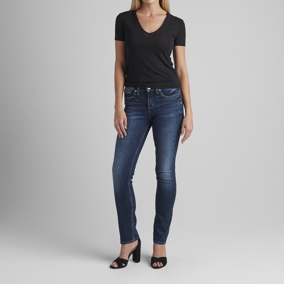 Silver Jeans NWOT Suki Mid Rise Straight Leg Jeans 26 2 - Picture 3 of 11